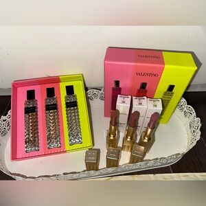Valentino Donna Born In Roma Gift Set & Spike Valentino Matte Lipsticks Bundle